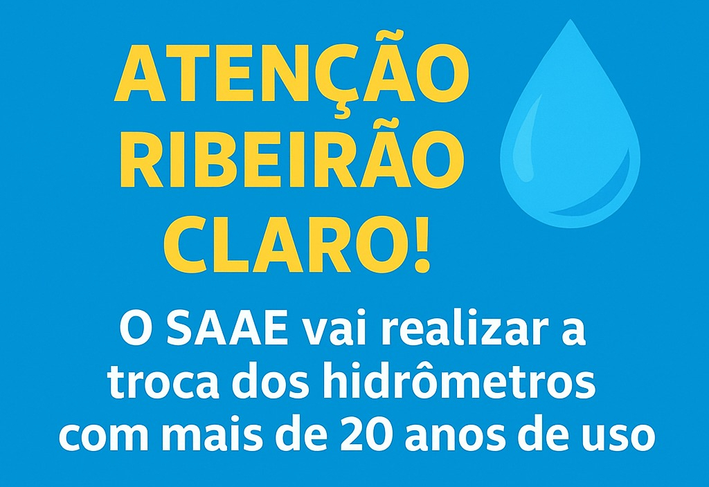 TROCA GRATUITA DOS HIDRÔMETROS COM MAIS DE 20 ANOS DE USO.