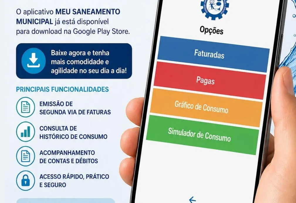 Aplicativo Meu Saneamento Municipal já está disponível para a população